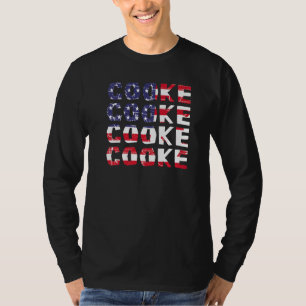 T-shirt Cute Cooke Merch Rouge Blanc Bleu Drapeau Américai