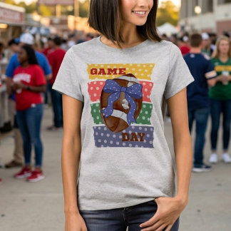 T-shirt Cute Coquette Football de Jour de Match | Tendance