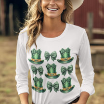 Cute Coquette St Patrick's Day Bows et Casquette