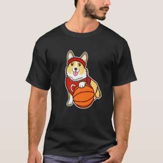 T-shirt Cute Corgi Basketball Player Corgis Owner