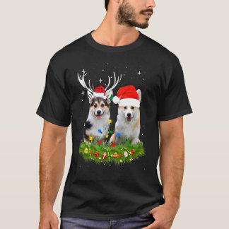 T-shirt Cute Corgi Christmas Christmas Lights Pajama