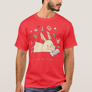T-shirt Cute Cottagecore Style Reading Rabbit