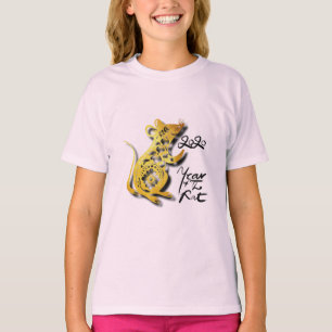 T-shirt Cute coupé en papier chinois Nouvel An Rat Kids Te