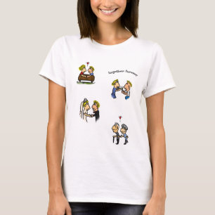 T-shirt Cute Couple Ensemble Pour Toujours Loever Cartoon