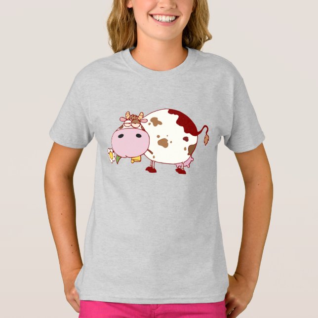 T-shirt Cute Cow Design Farm Life Cattle Lover Gift animal (Devant)