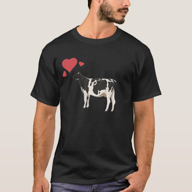 T-shirt Cute Cow Lover Dairy Farmer ou Amateurs de bovins  (Devant)