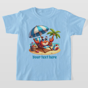 T-shirt Cute crabe de plage unisex ajouter du texte