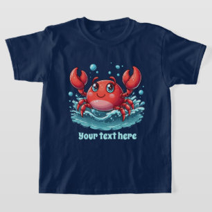 T-shirt Cute crabe de plage unisex ajouter du texte