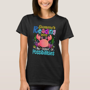 T-shirt Cute Crabe Océans Des Possibilités Lecture Été 2