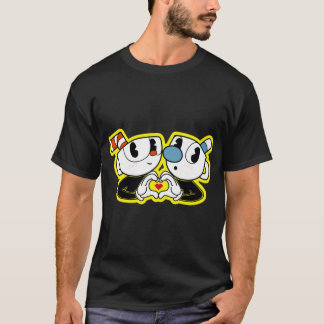 T-shirt Cute Cuphead et Mugman Premium