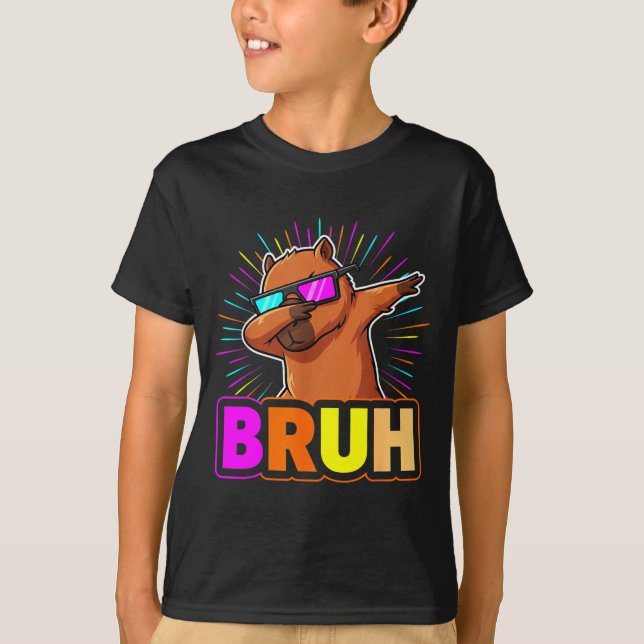 T-shirt Cute Dabbing Capybara Funny Animal Meme Capy Lover (Devant)