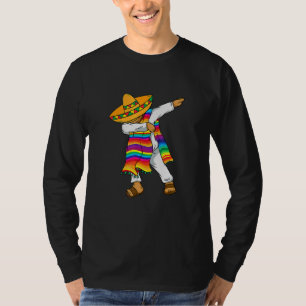 T-shirt Cute Dabbing Mexicain Poncho Cinco De Mayo Costume