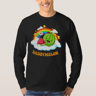 T-shirt Cute Daddy Melon Rainbow Watermelon Summer