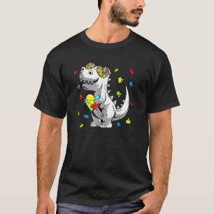 T-shirt Cute Dinosaur Puzzle Pièce Toddler Enfants Garçon
