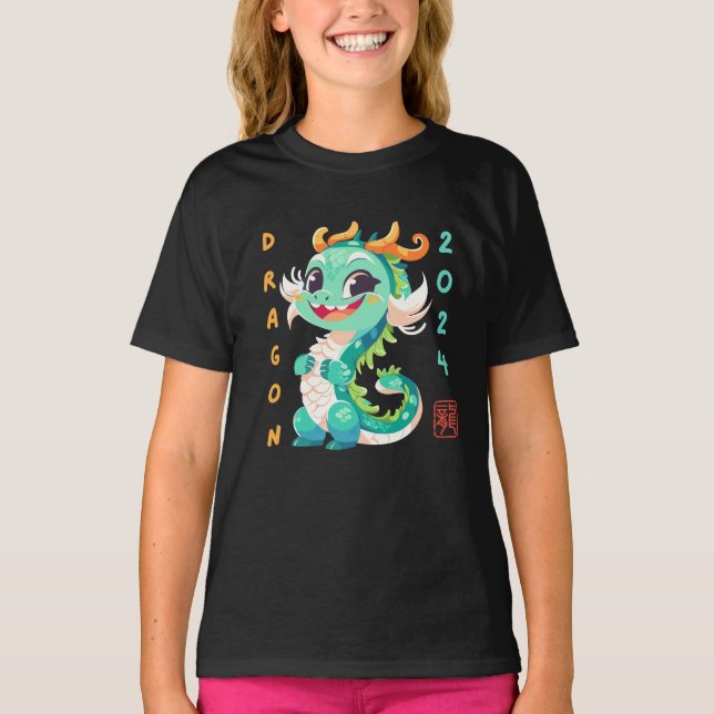T-shirt Cute Dragon 2024 (Devant)