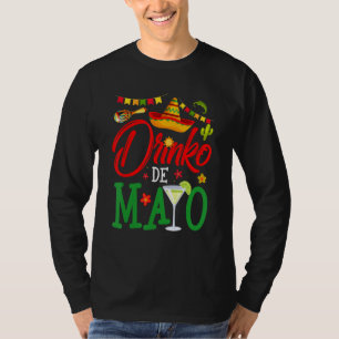 T-shirt Cute Drinko De Mayo Margarita Sombrero Cin Mexicai
