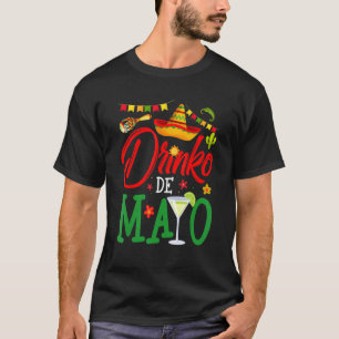T-shirt Cute Drinko De Mayo Margarita Sombrero Cin Mexicai