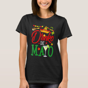 T-shirt Cute Drinko De Mayo Margarita Sombrero Cin Mexicai