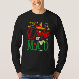 T-shirt Cute Drinko De Mayo Margarita Sombrero Cin Mexicai