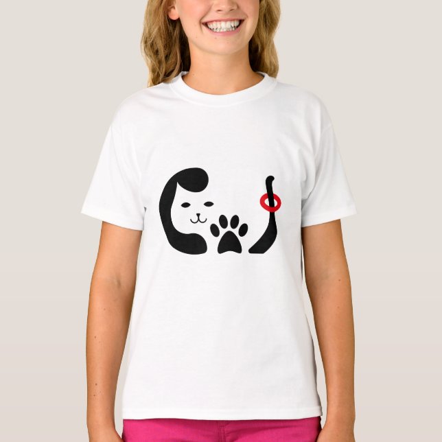 T-shirt Cute drôle chat Meow (Devant)