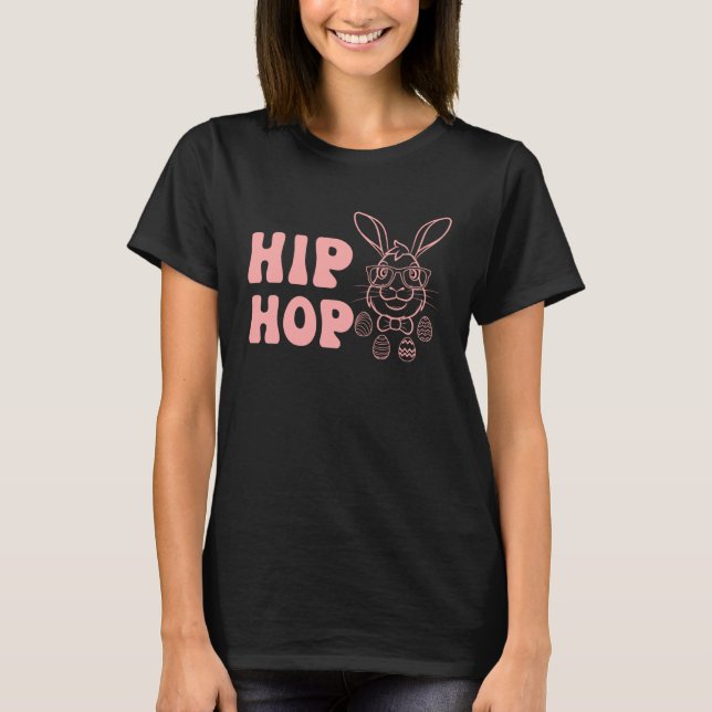 T-shirt Cute Easter Bunny Egg Hunt Basket  Hip Hop (Devant)