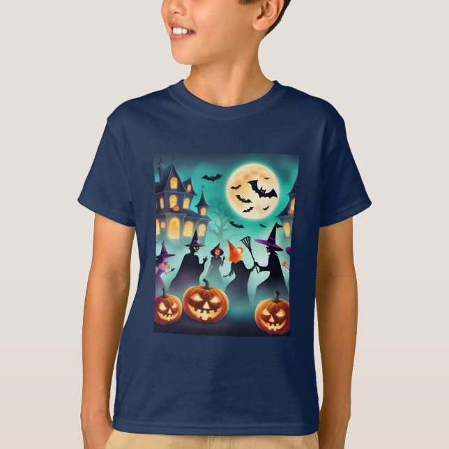T-shirt Cute & Éffrayant : La magie d'Halloween pour les e (Devant)