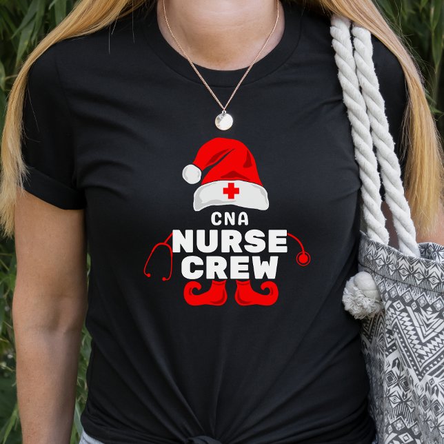 T-shirt Cute Elf CNA infirmière équipage de Noël (Créateur téléchargé)