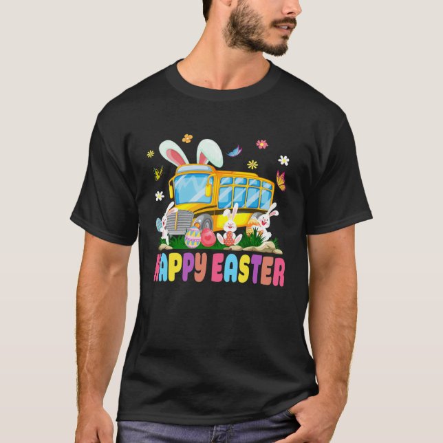 T-shirt Cute Every Bunny s Favorite School Bus Driver Happ (Devant)