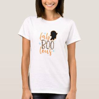 T-shirt Cute Fabboolous Leopard Print Ghost Halloween Moms