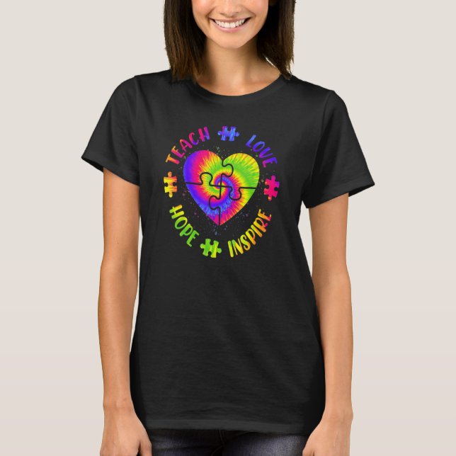 T-shirt Cute Faith Hope Amour Sensibilisation sur l'autism (Devant)