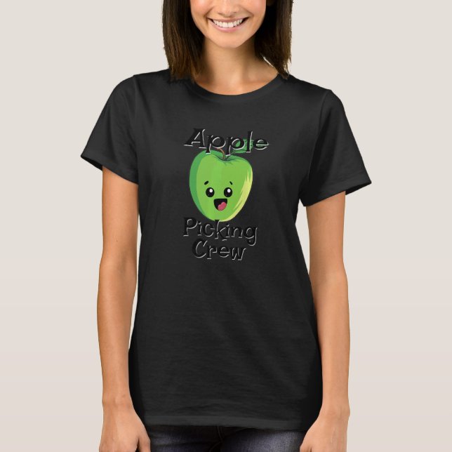 T-shirt Cute Fall Autumn Orchard Matching Family Apple Pic (Devant)