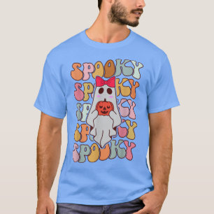 T-shirt Cute Fantôme Automne Automne Chute Éffrayant Rétro