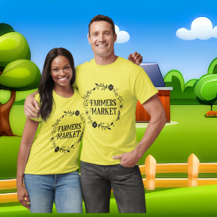 T-shirt Cute Farmers marché mot art