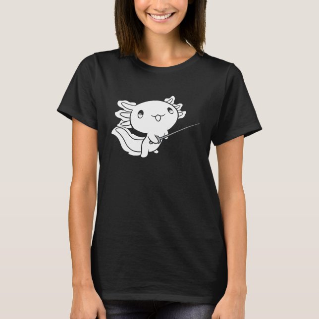 T-shirt Cute Fencer Axolotl  Fencing Fencer (Devant)