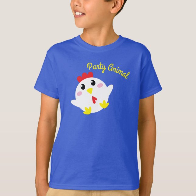 T-shirt Cute ferme de poulet Enfants 1er fête d'anniversai (Devant)