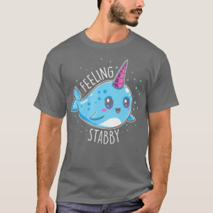 T-shirt Cute Fete Stabby Narwhals Kawaii Whale Cadeau