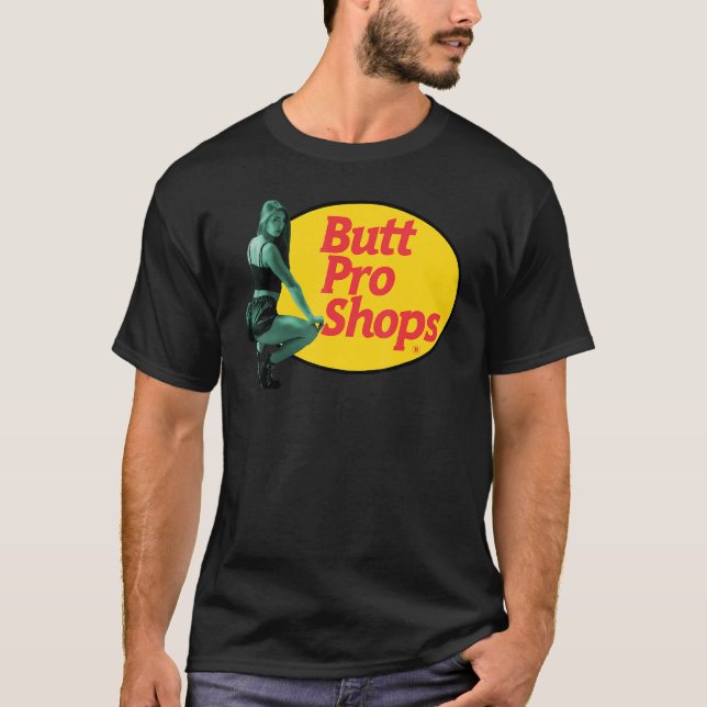 T-shirt Cute   Fishing Twerking Girl Butt Pro Shops (Devant)