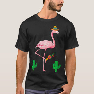 T-shirt Cute Flamant rose Cinco De Mayo Mexicaine Sombrero