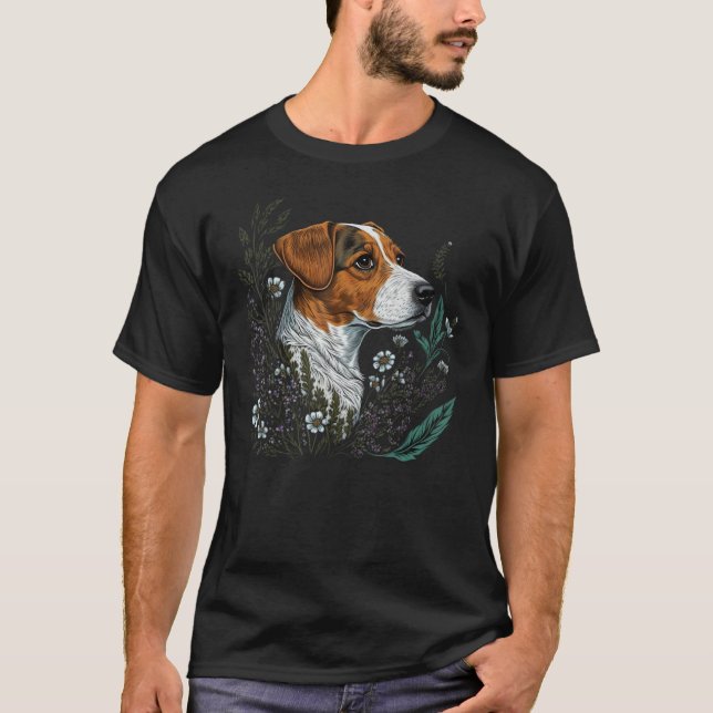 T-shirt Cute Flower summer Floral Jack Russell Terrier_1 (Devant)