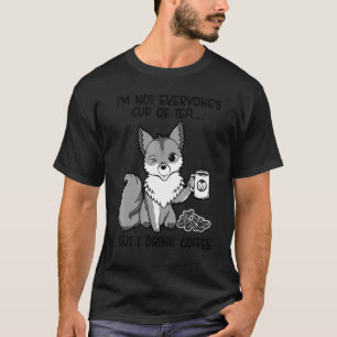 T-shirt Cute Fox Boire Café Fox Animal Furry 3