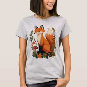 T-shirt Cute Fox Cottagecore Faune esthétique