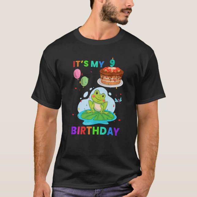 T-shirt Cute Frog 1er Anniversaire Grenouilles Graphique a (Devant)