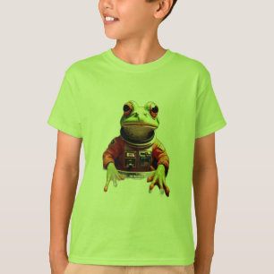 T-shirt Cute Frog Commander dans navette spatiale