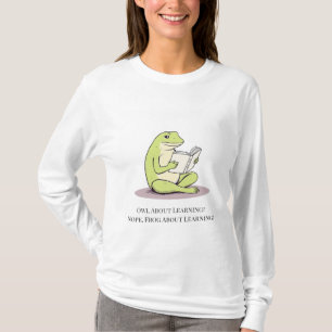 T-shirt Cute Frog Lecture Chemise Femme