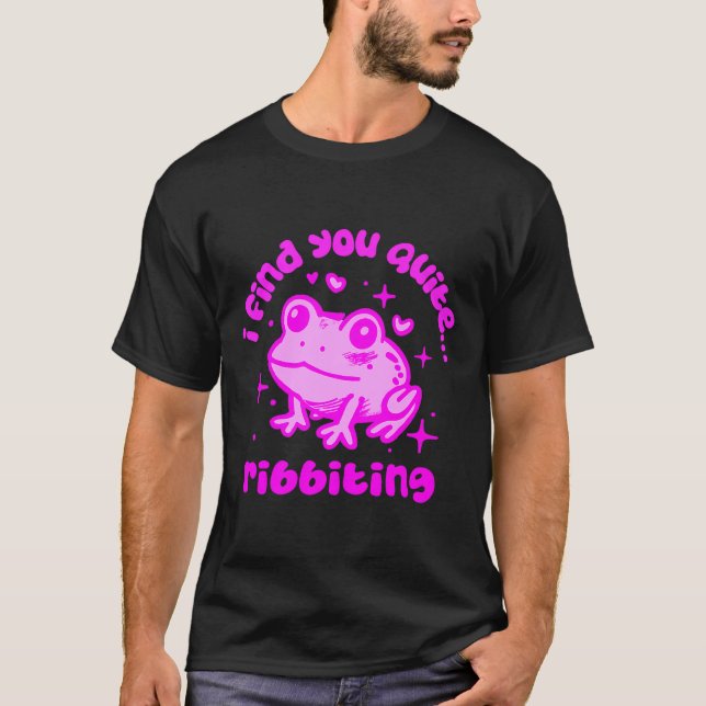 T-shirt Cute Frog Pun Ribbiting Frog Lovers Quote Design P (Devant)