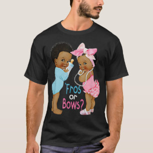 T-shirt Cute 'Fros ou Bows Baby shower de révélation de ge