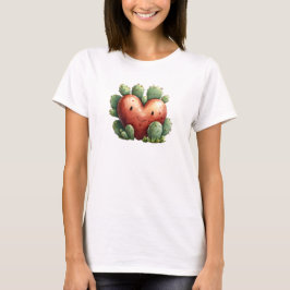 T-shirt Cute Funny Cactus Coeur Saint Valentin