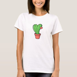 T-shirt Cute Funny Cactus Coeur Saint Valentin