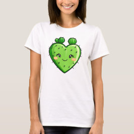 T-shirt Cute Funny Cactus Coeur Saint Valentin