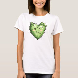 T-shirt Cute Funny Cactus Coeur Saint Valentin